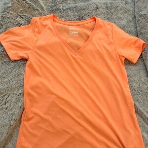 Nike Women's Bright Orange V-Neck Tee